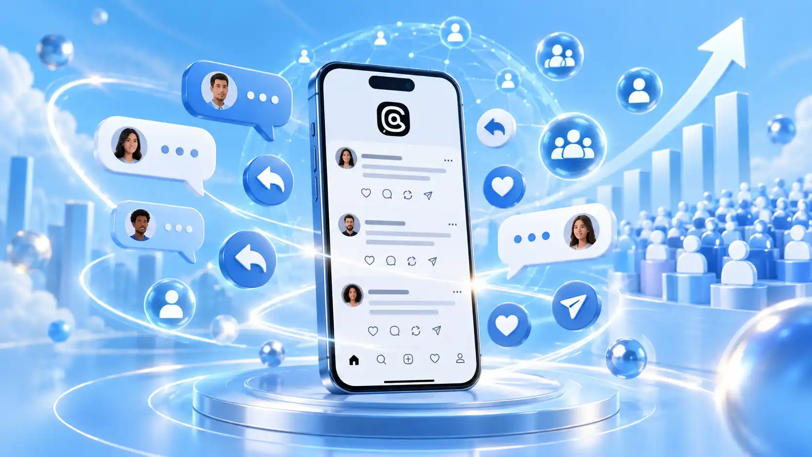 Threads growth through replies and audience engagement